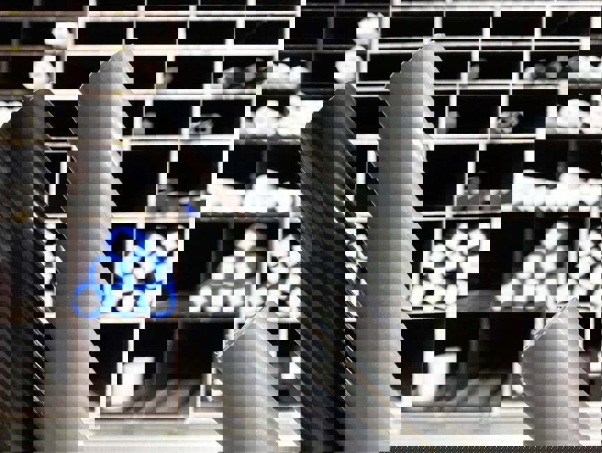 Hård PVC i sort og grå stænger