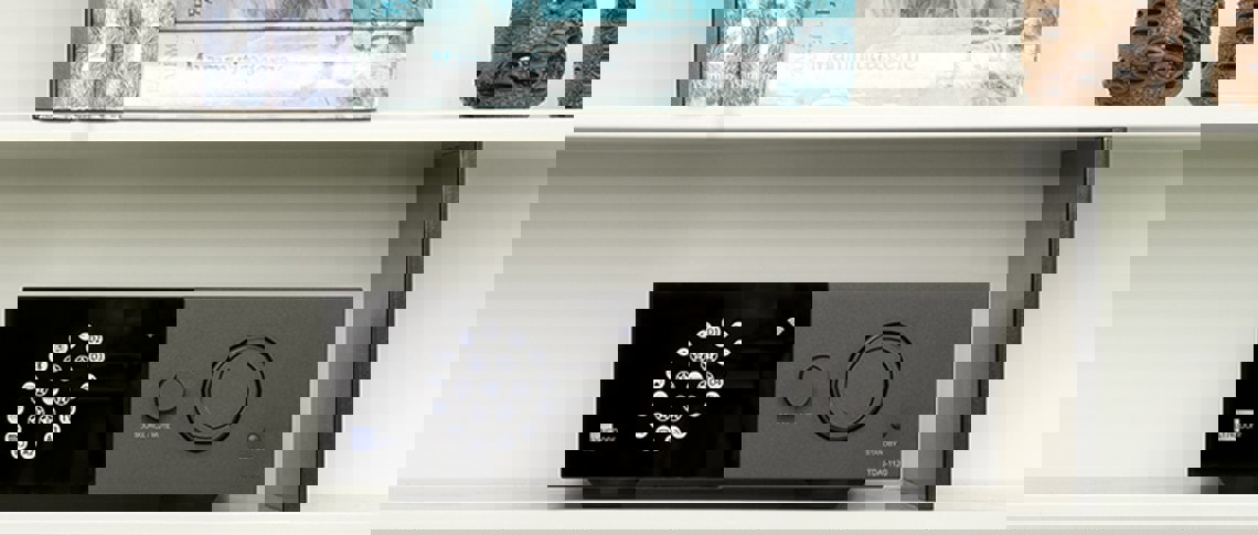 The display is made of water-jet cut foam and a sheet of PET, which prevents light from penetrating the display