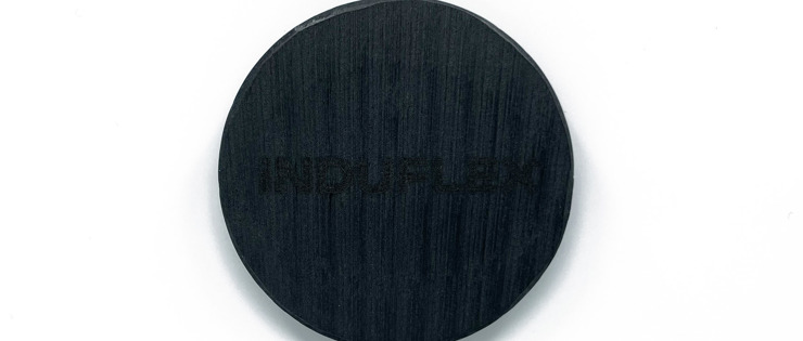 Laser engraving in food approved black PTFE