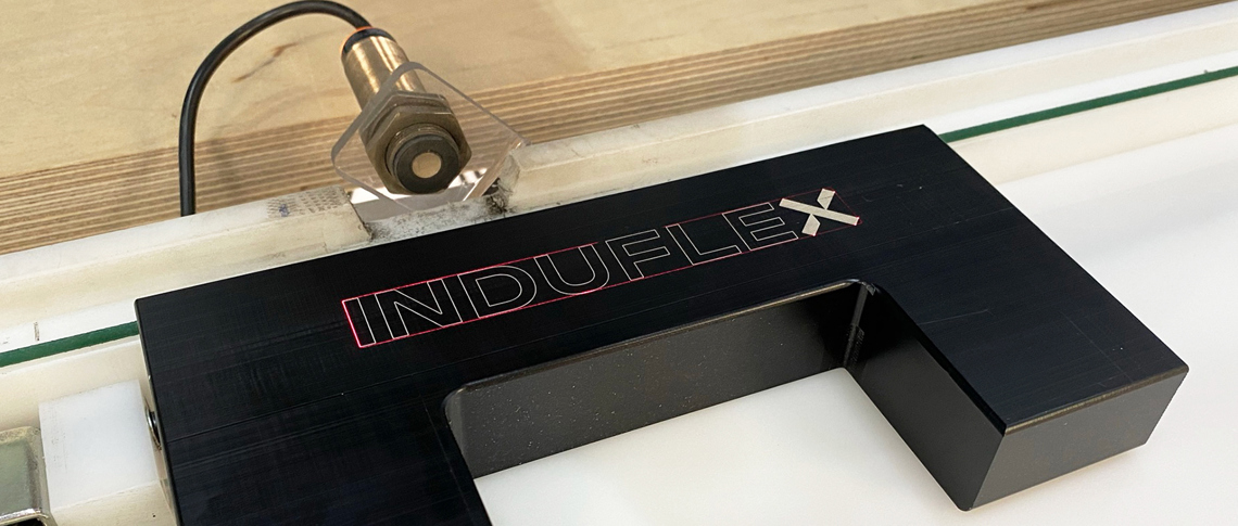 Laser engraving in black POM