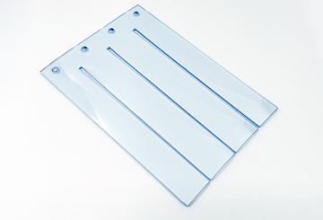 Bændelgardin af blød, klar PVC