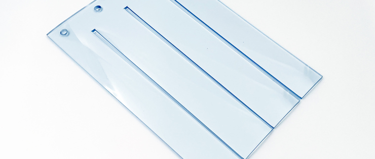 Ribbon curtain made frem soft, clear PVC