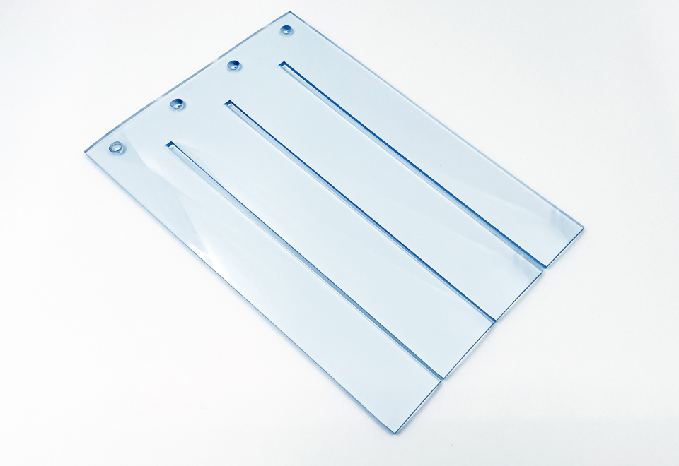 Bændelgardin af blød, klar PVC