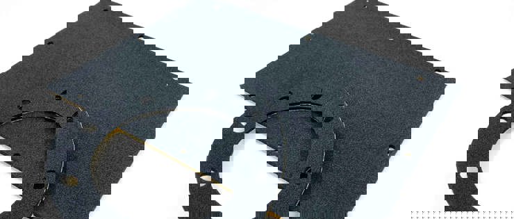 A round gasket and a squared gasket