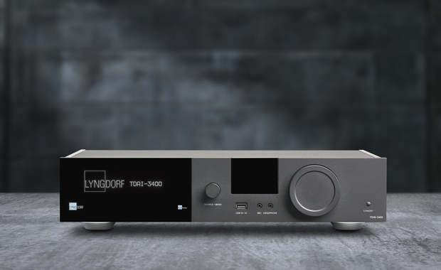 Lyngdorf Audio music centre with display screen in acrylic made by Induflex