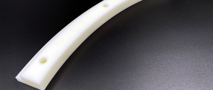 A flange made from nylon plastics in white